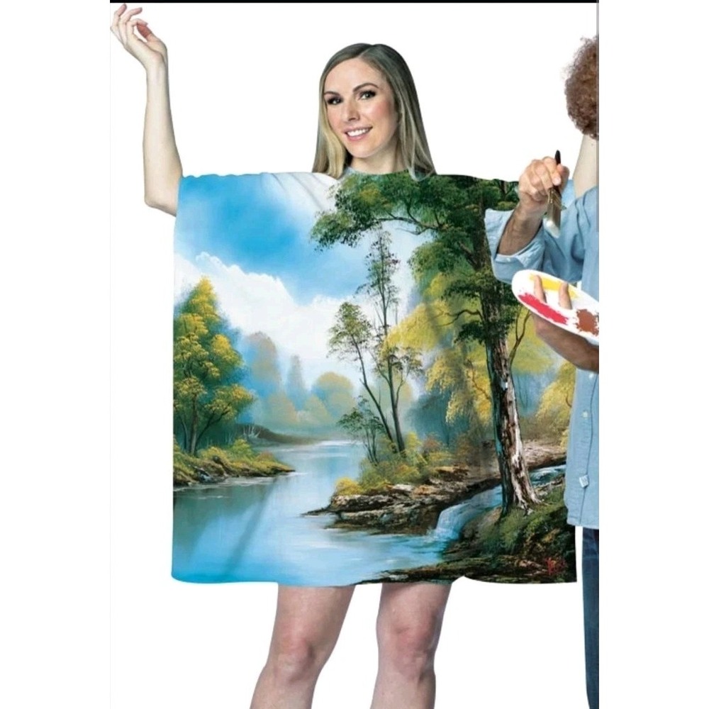 Rasta Imposta Bob Ross Painting Dress Costume Landscape Art Tunic 3816 Fits 4-10